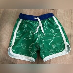 Hanna Andersson peanut’s snoopy swim trunks